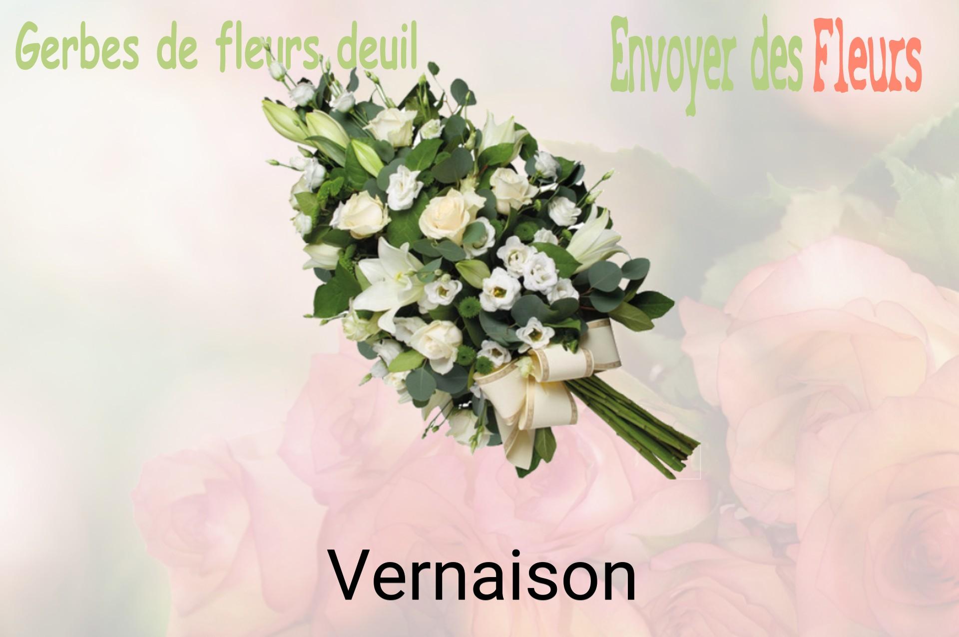 Gerbe de fleurs de deuil livrée à Vernaison